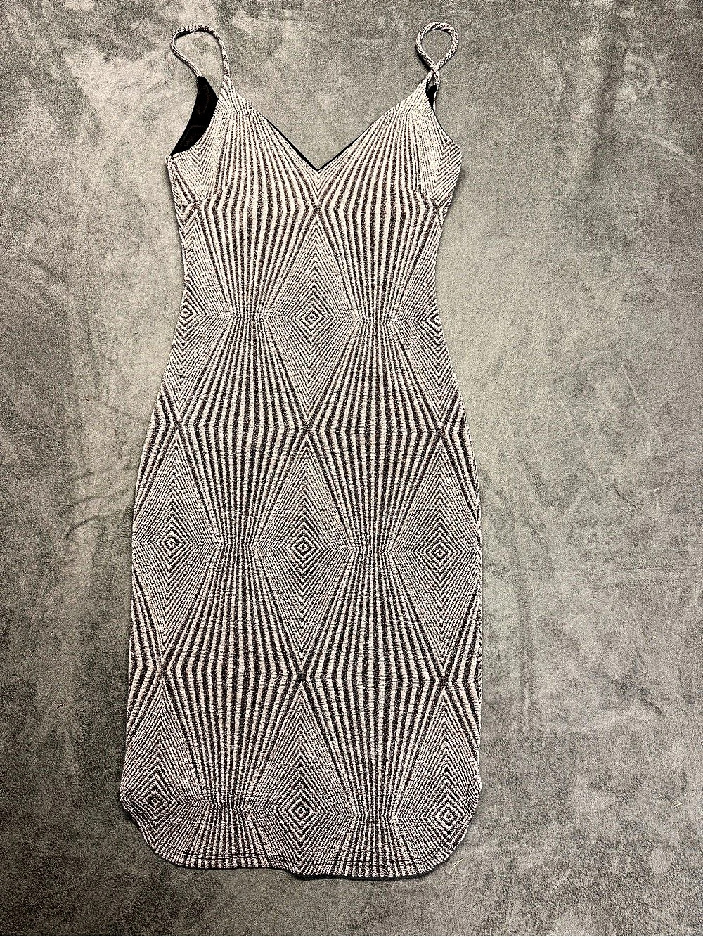 Room Servie Geometric Mini Dress in Black & White Like New